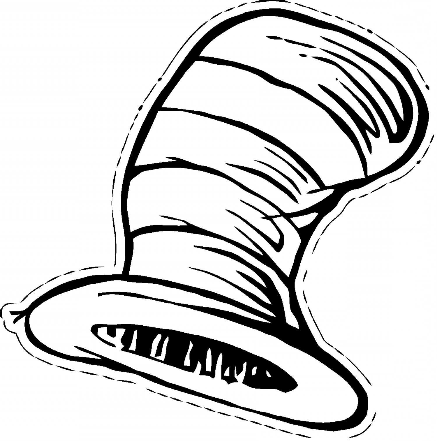 Unique Cat And The Hat Coloring Page Celebrate Dr Seuss Within Blank Cat In The Hat Template