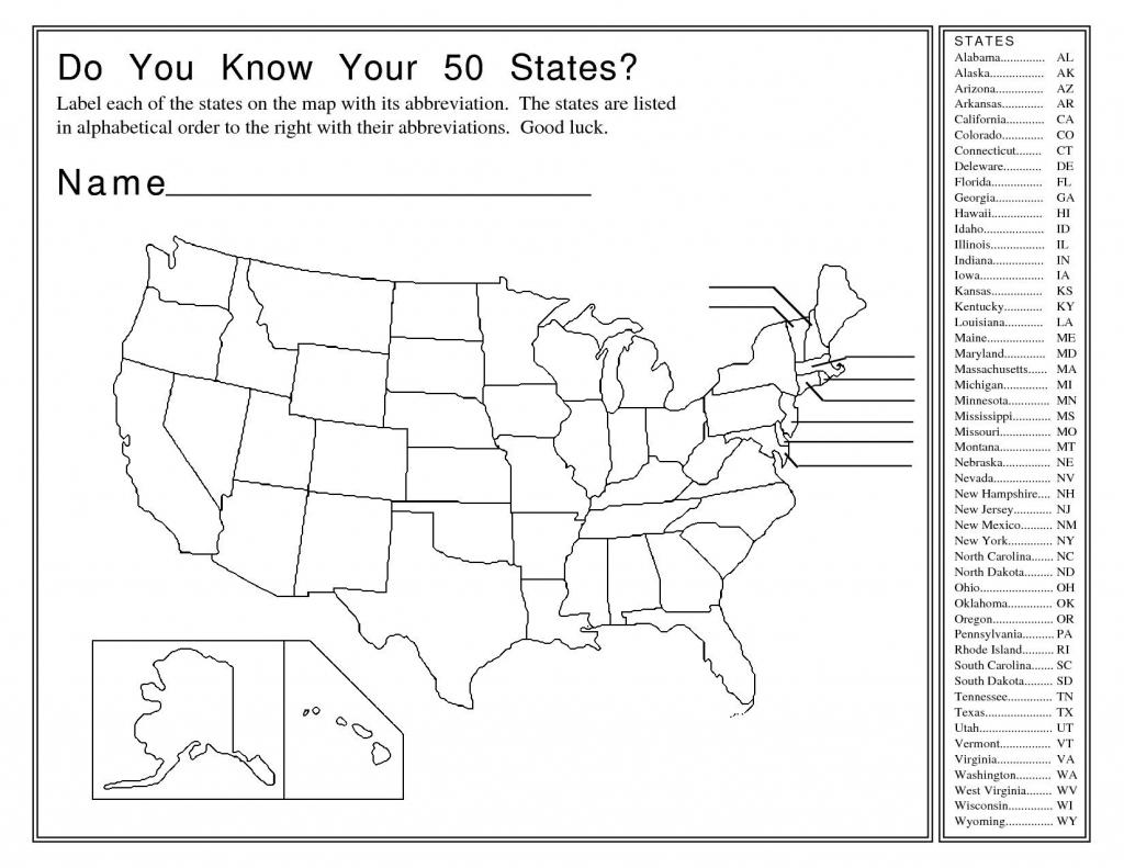 United States Map Blank Worksheet | Printable Worksheets And Within Blank Template Of The United States