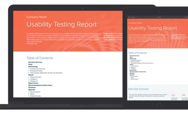 Usability Testing Report Template And Examples | Xtensio in Usability Test Report Template