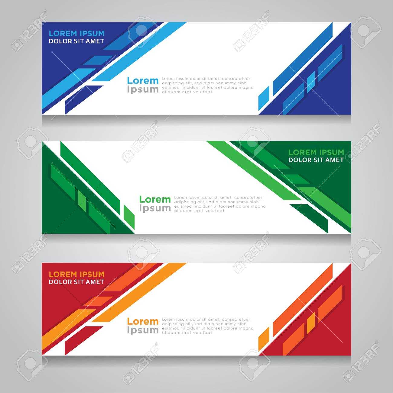 Vector Abstract Design Web Banner Template. Web Design Elements.. With Regard To Website Banner Design Templates