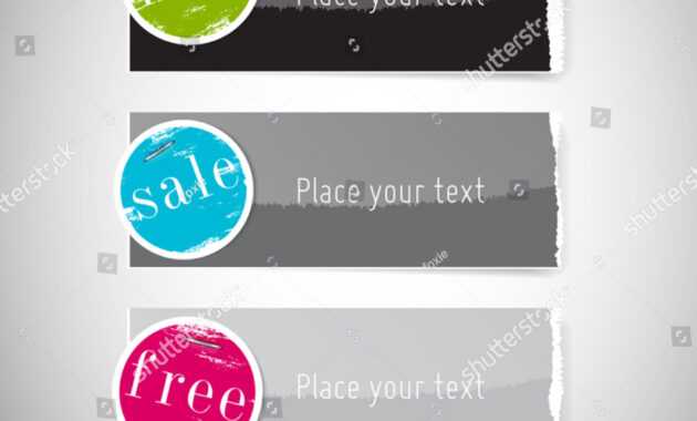 Vector Glossy Glazed Torn Paper Banners Stock Vector in Staples Banner Template