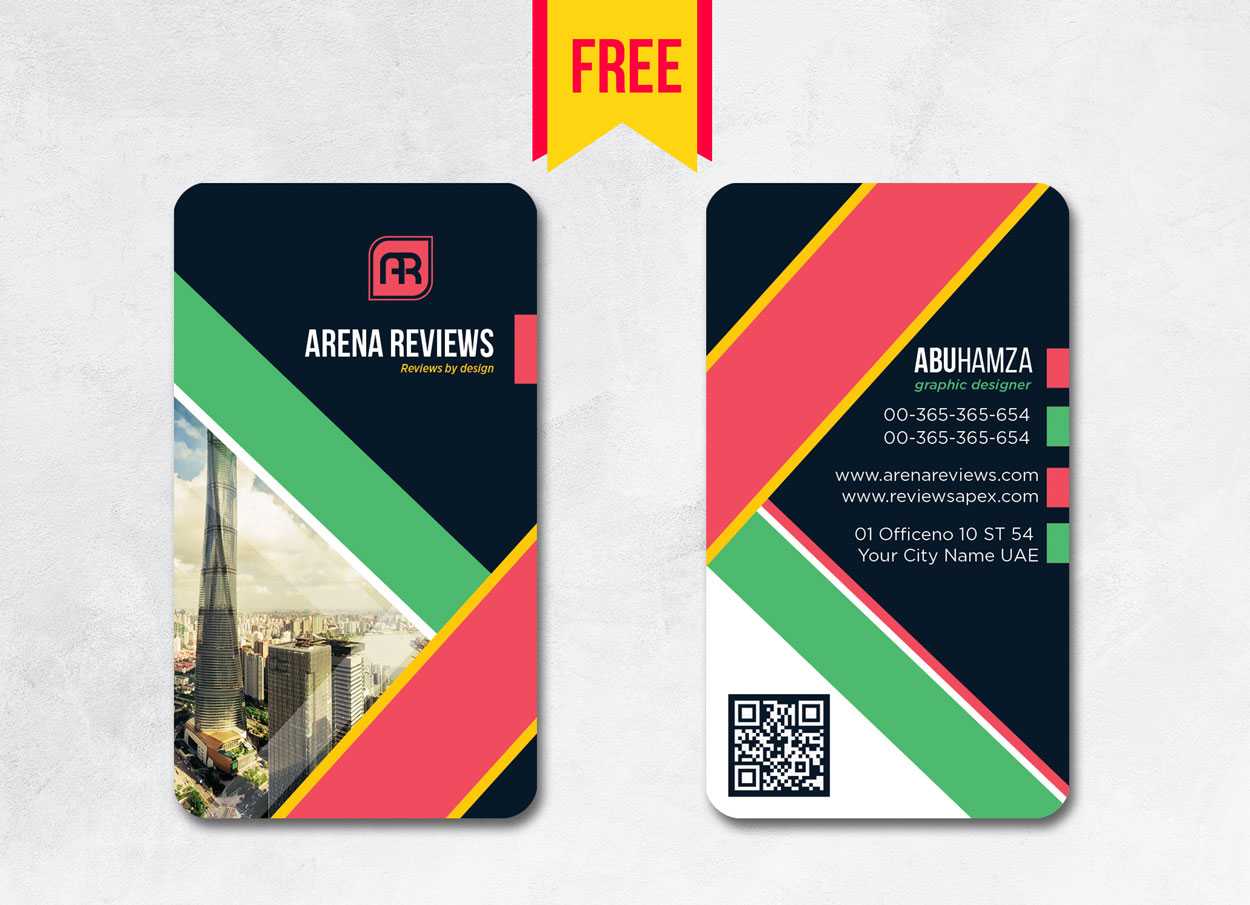 Vertical Business Card Design Psd – Free Download | Arenareviews Inside Blank Business Card Template Psd