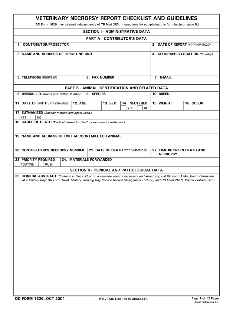 Veterinary Necropsy Report – Fill Online, Printable Intended For Blank Autopsy Report Template