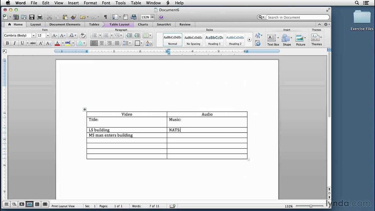 Video Script Writing Tutorial: Setting Up A Two Column Script In Word |  Lynda Within Shooting Script Template Word
