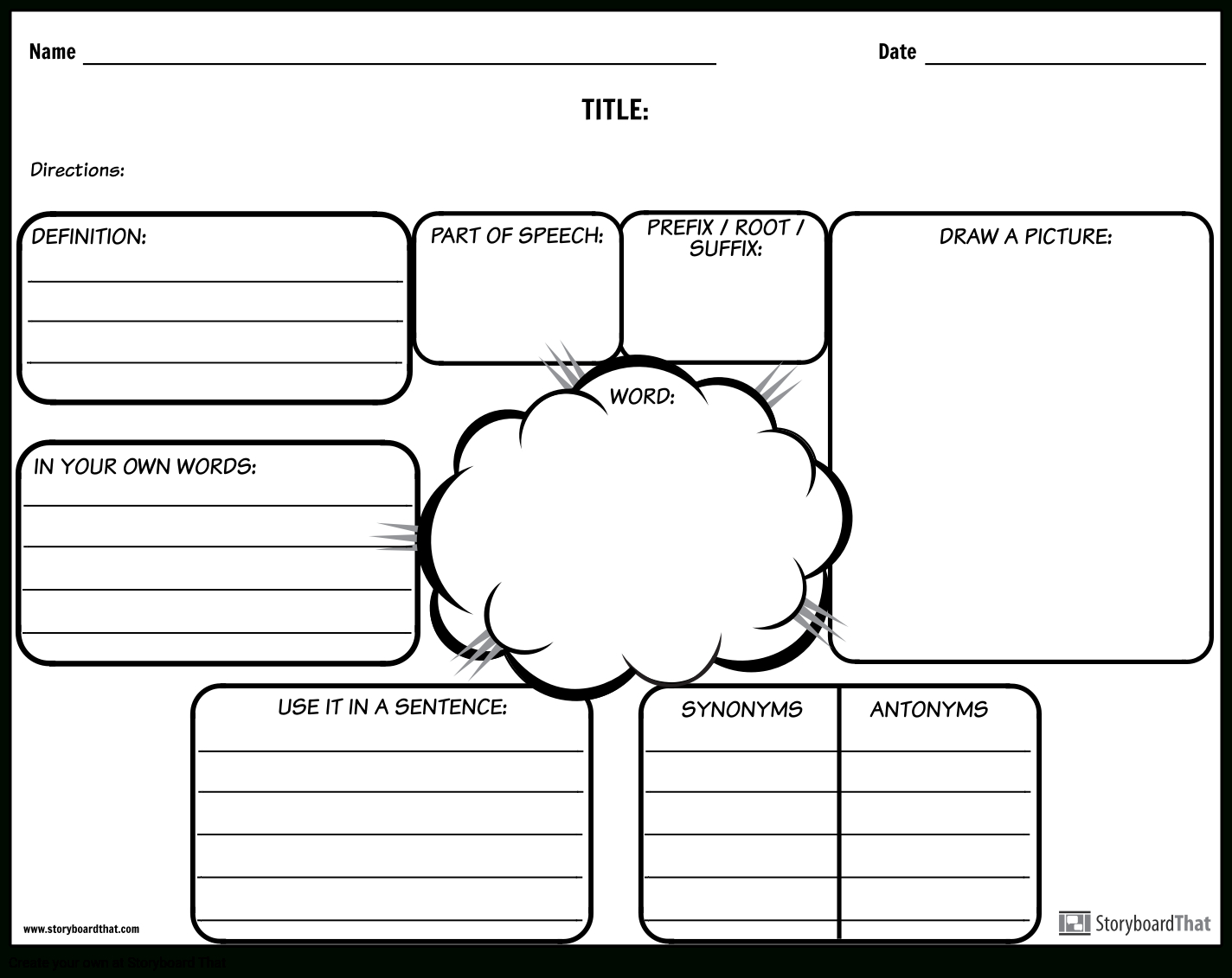 Vocabulary Templates - Dalep.midnightpig.co Within Vocabulary Words Worksheet Template