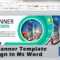 Web Ad Banner Template Design In Ms Word || How To Make Ad Banner Design In  Ms Word Throughout Banner Template Word 2010