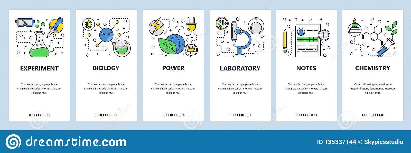 Web Site Onboarding Screens. Science Experiment In Lab Inside Science Fair Banner Template