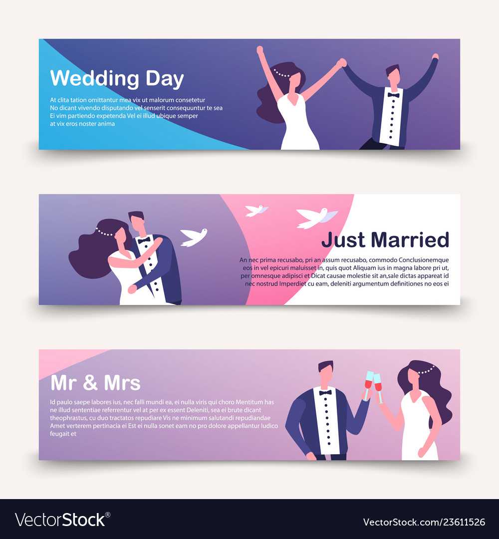 Wedding Banners Template With Cartoon Regarding Wedding Banner Design Templates