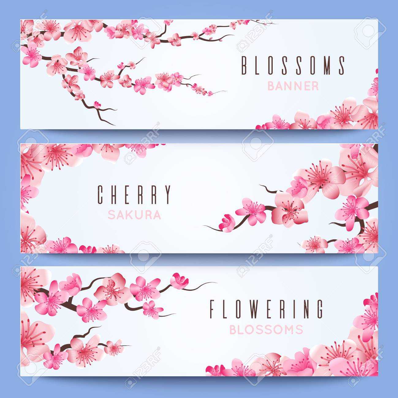 Wedding Banners Template With Spring Japan Sakura, Cherry Blossom Intended For Wedding Banner Design Templates