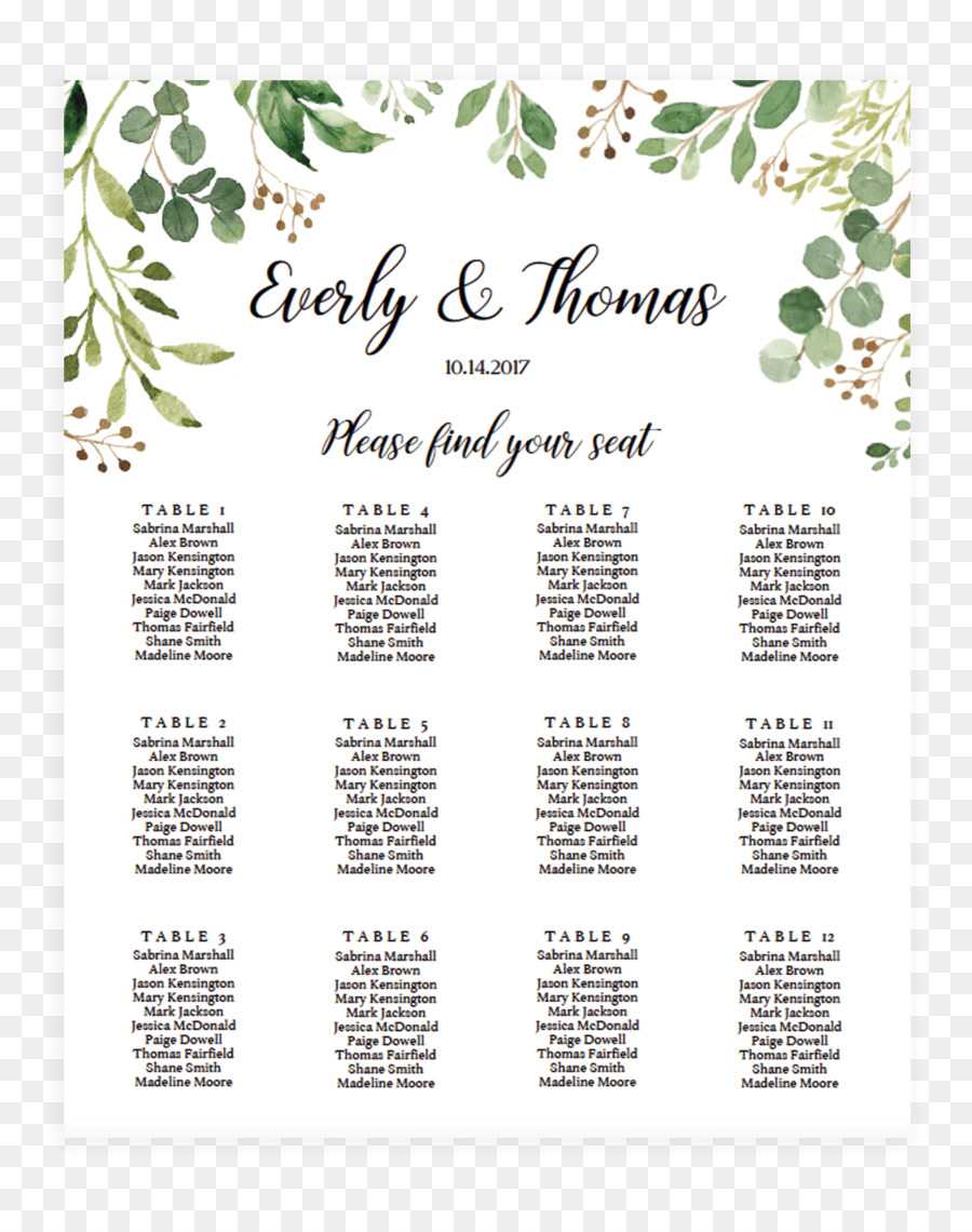 Wedding Invitation Seating Plan Template Table Microsoft Pertaining To Wedding Seating Chart Template Word