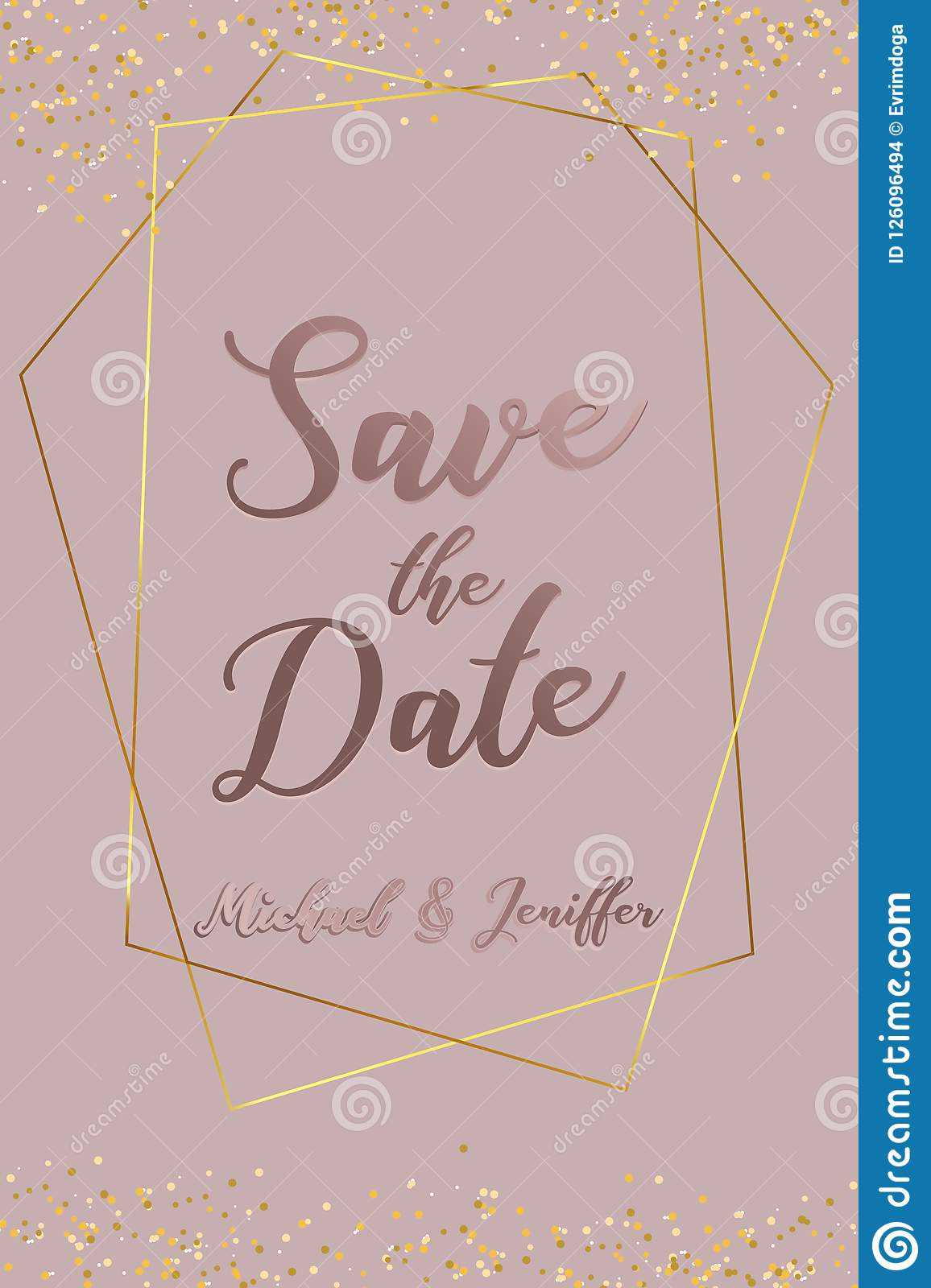 Wedding Invitation, Thank You Card, Save The Date Card In Save The Date Banner Template