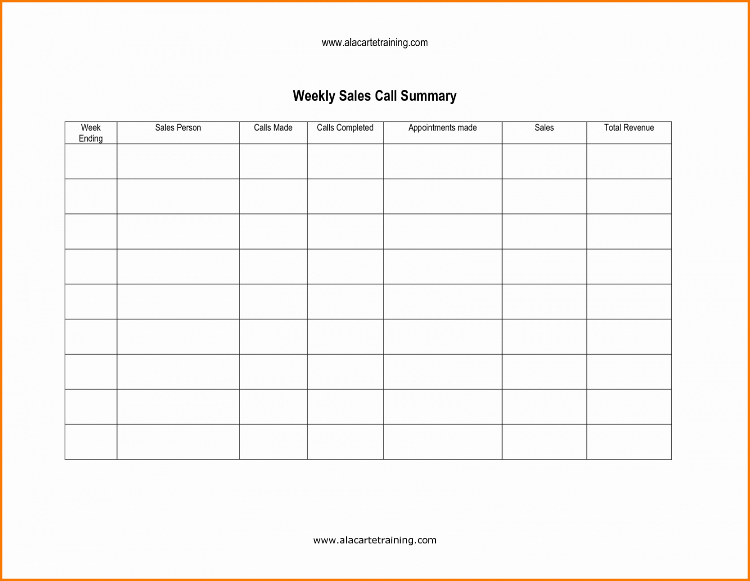Weekly Call Report Template With Regard To Sales Call Report Template