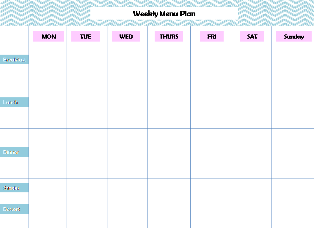 Weekly Menu Planning Printable – Pursuit Of Functional Home Throughout Weekly Meal Planner Template Word