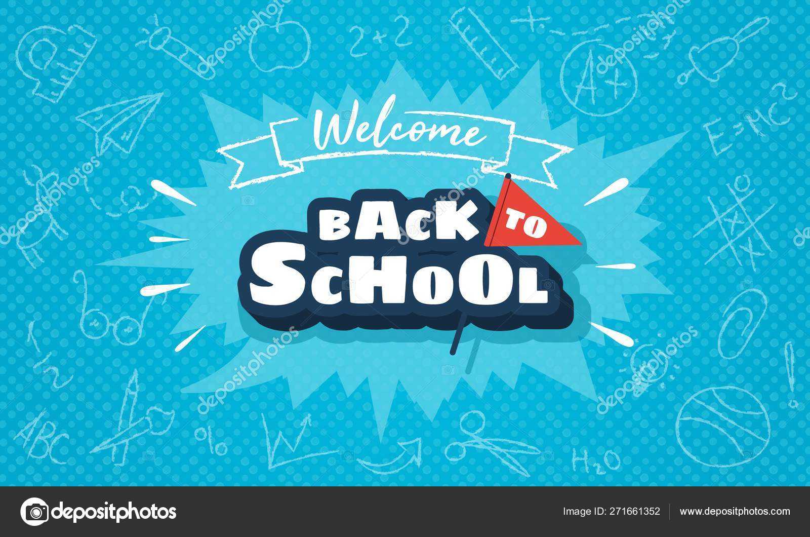 Welcome Back To School Horizontal Banner Template For Web Pertaining To Welcome Banner Template