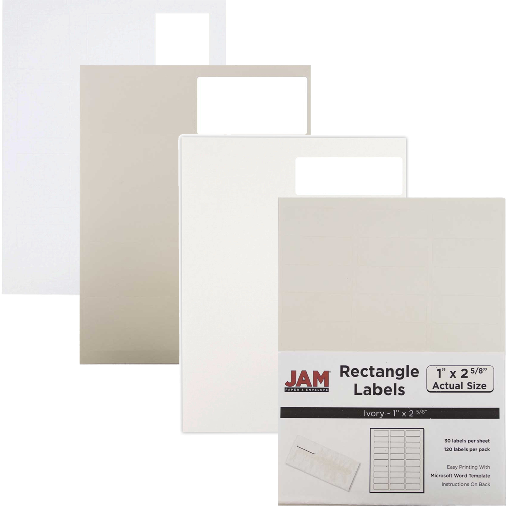 White & Ivory Labels | Jam Paper With Regard To 8 Labels Per Sheet Template Word