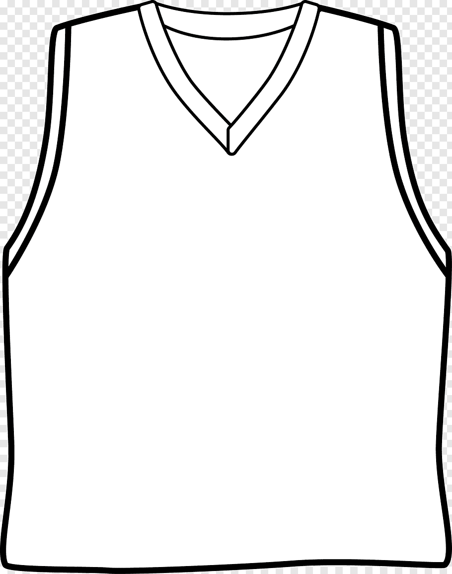 White V Neck Shirt Sketch, Sleeve Basketball Uniform Jersey Inside Blank Basketball Uniform Template