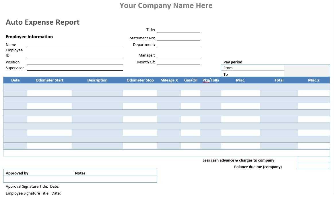 Word Expense Report Template – Calep.midnightpig.co In Microsoft Word Expense Report Template