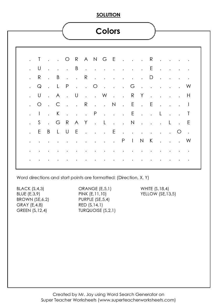 Word Search Puzzle Generator For Word Sleuth Template