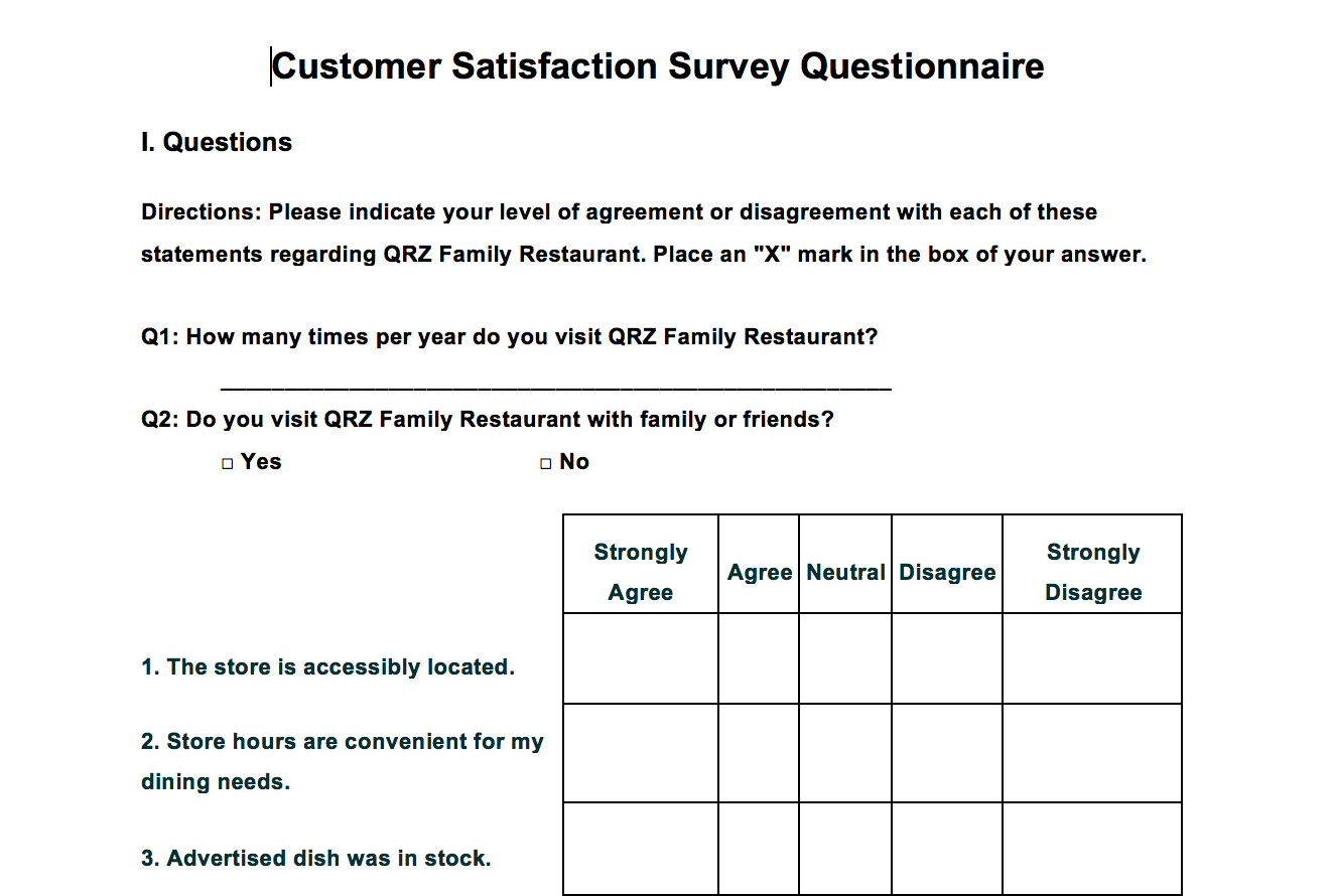 Word Survey Templates For Understanding Consumers And Context Intended For Questionnaire Design Template Word