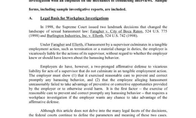 Workplace Investigation Report Template - Calep.midnightpig.co in Sexual Harassment Investigation Report Template