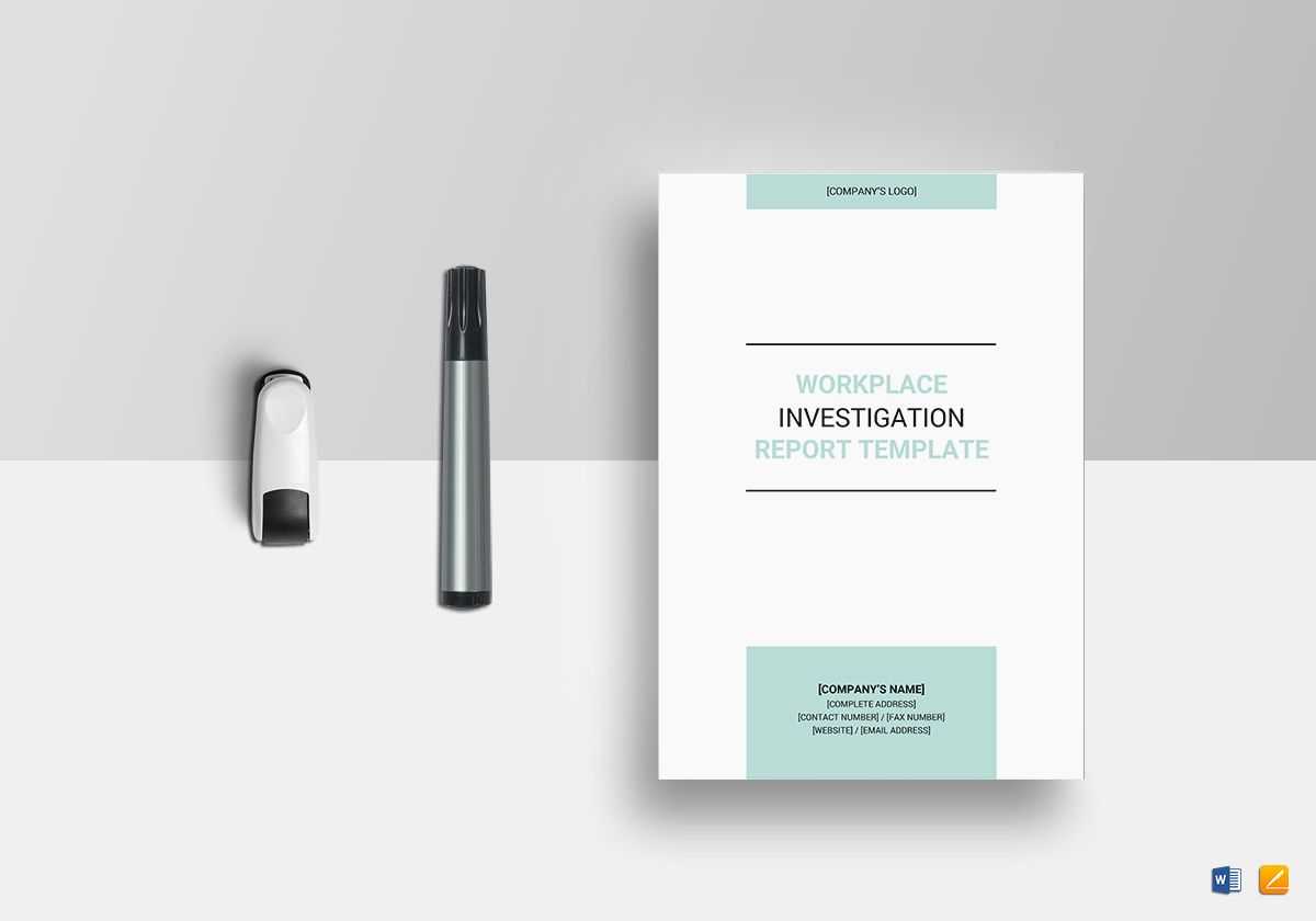 Workplace Investigation Report Template Intended For Investigation Report Template Doc