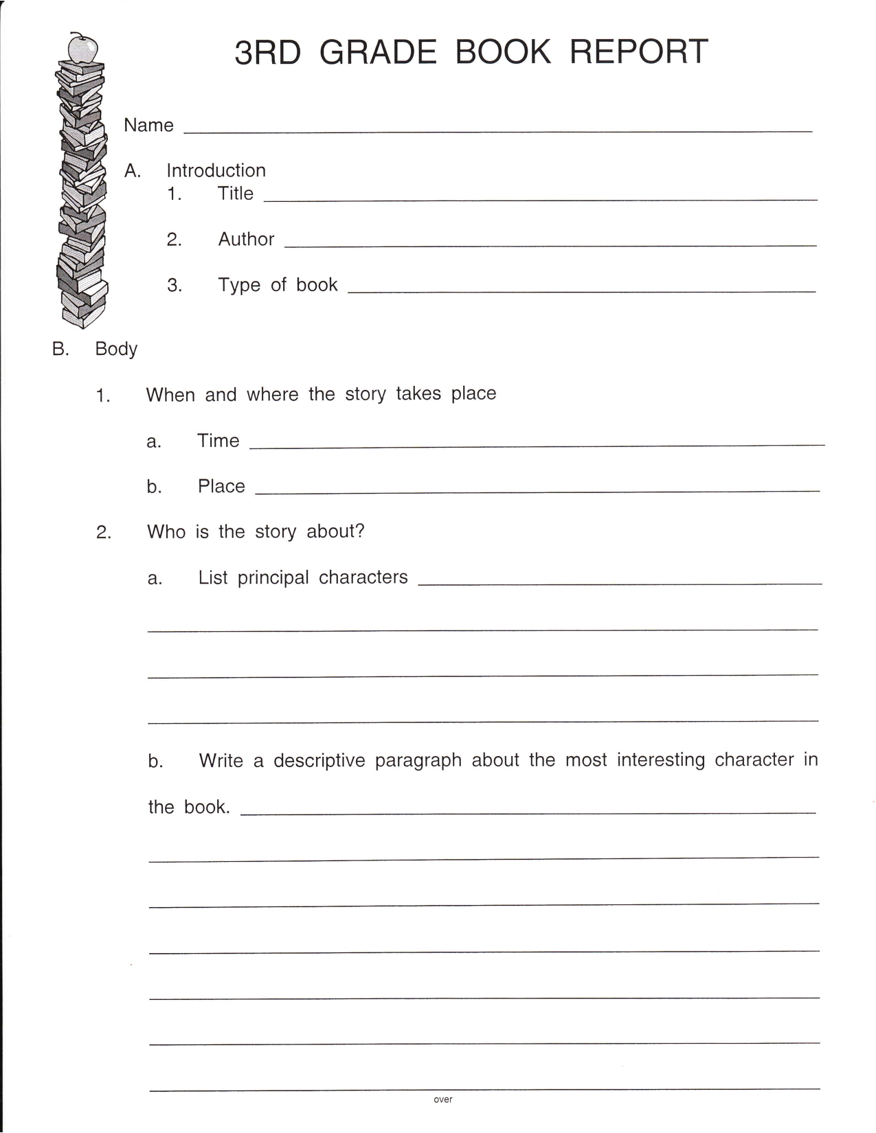 Worksheet Ideas ~ Book Report Template 1St Grade Kola Pertaining To Book Report Template 6Th Grade