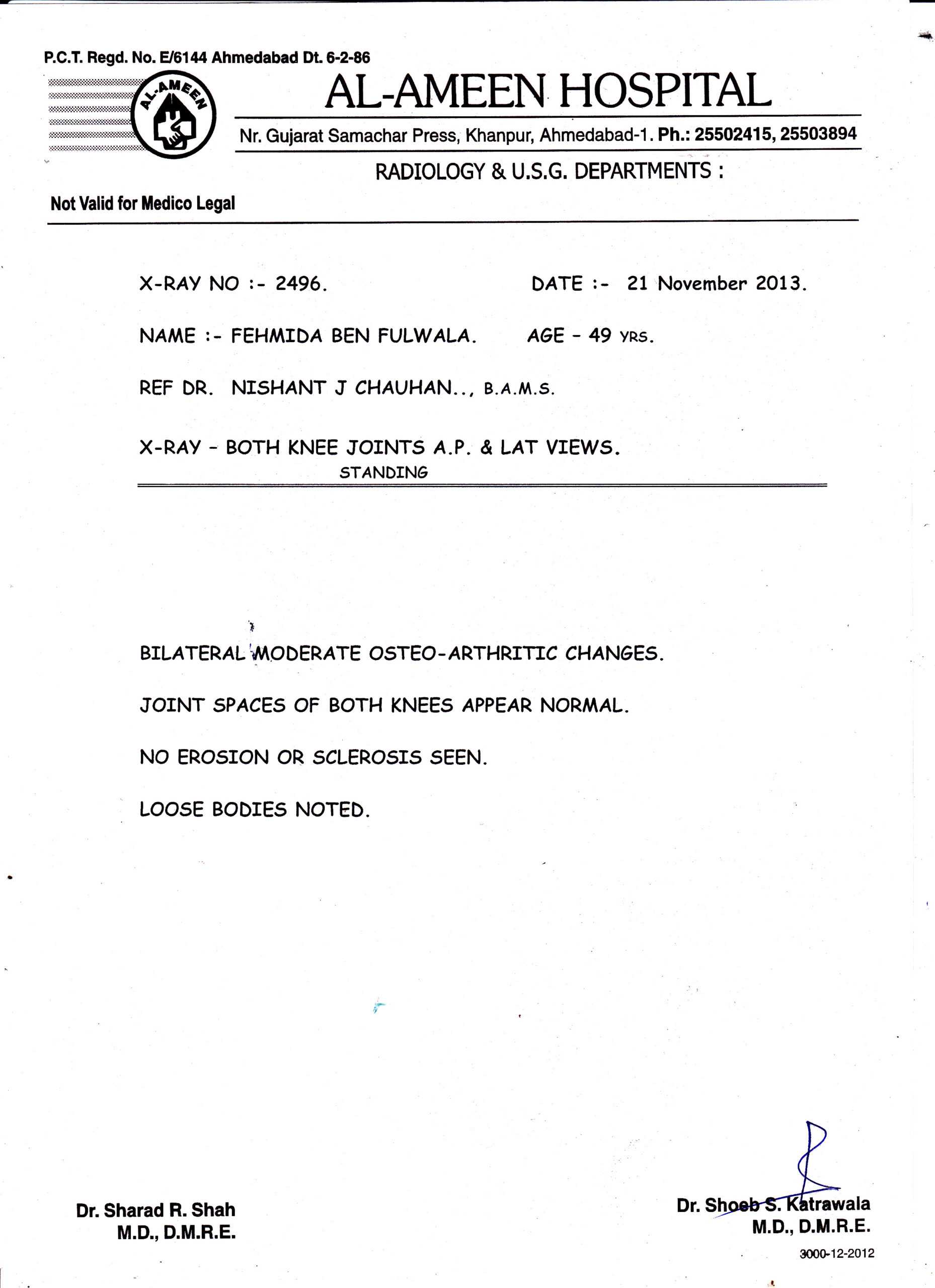 X Ray Report Sample ] – Examples Of X Ray Reports Pictures For Chiropractic X Ray Report Template