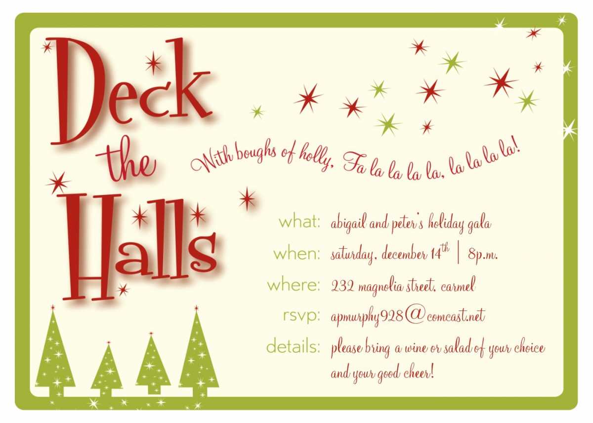 Xmas Party Invite Template Free ] – Christmas Invitation Regarding Free Christmas Invitation Templates For Word